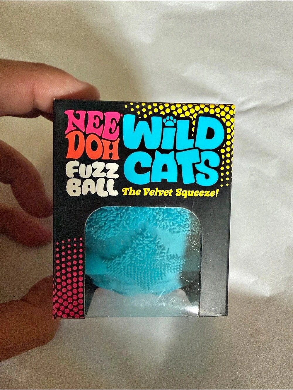 Schylling NeeDoh Wild Doh Fuzz Ball Cats Squishy Toy